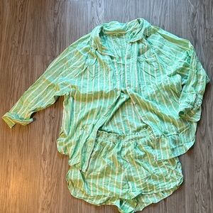 Aerie Green Striped Set